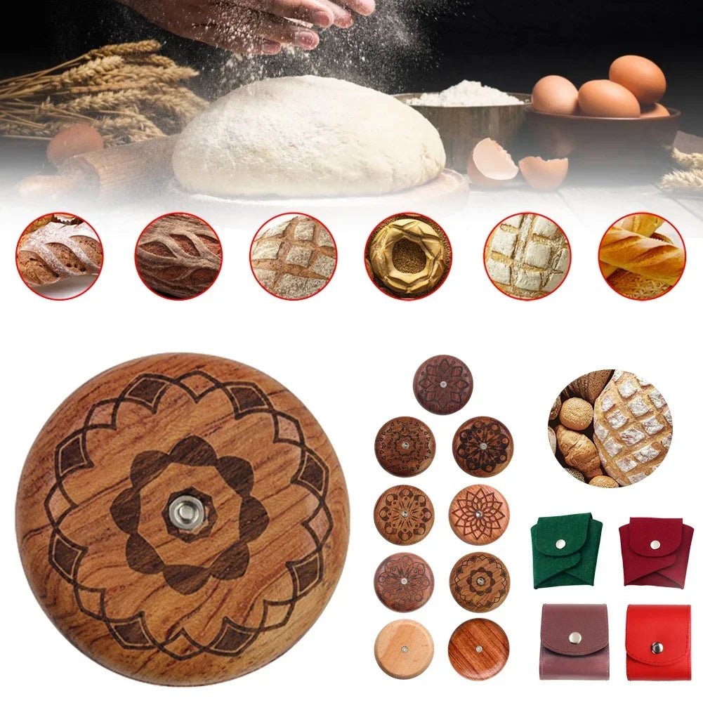 Bread Bakery Lame Tools Wooden Scraper Bread Knife/Slicer/Cutter Dough bakery stone Scoring Lame with Blades Arc Curved Knife1PC