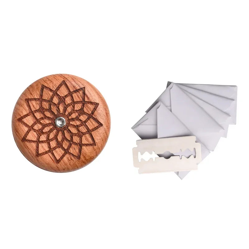 Bread Bakery Lame Tools Wooden Scraper Bread Knife/Slicer/Cutter Dough bakery stone Scoring Lame with Blades Arc Curved Knife1PC