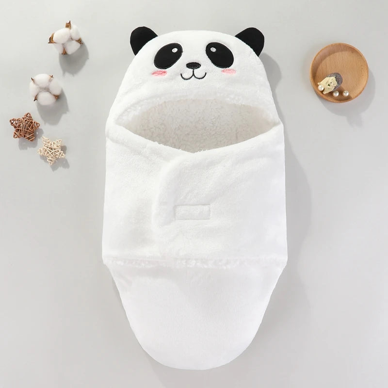 Soft Baby Sleeping Bags Warm Autumn and Winter Newborn Baby Wrap Blankets CartoonCocoon for babies Flannel Baby Sleepsack 0-9M