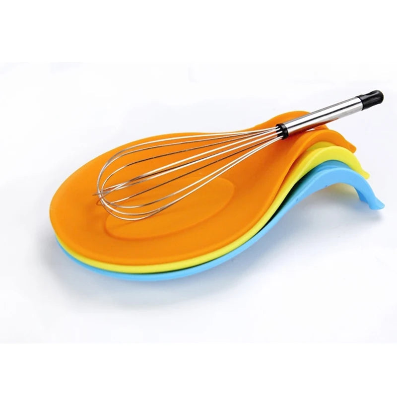 Gadgets Silicone Multipurpose Spoon Rest Mat Holder for Tableware Kitchen Utensil Supplies Accessories