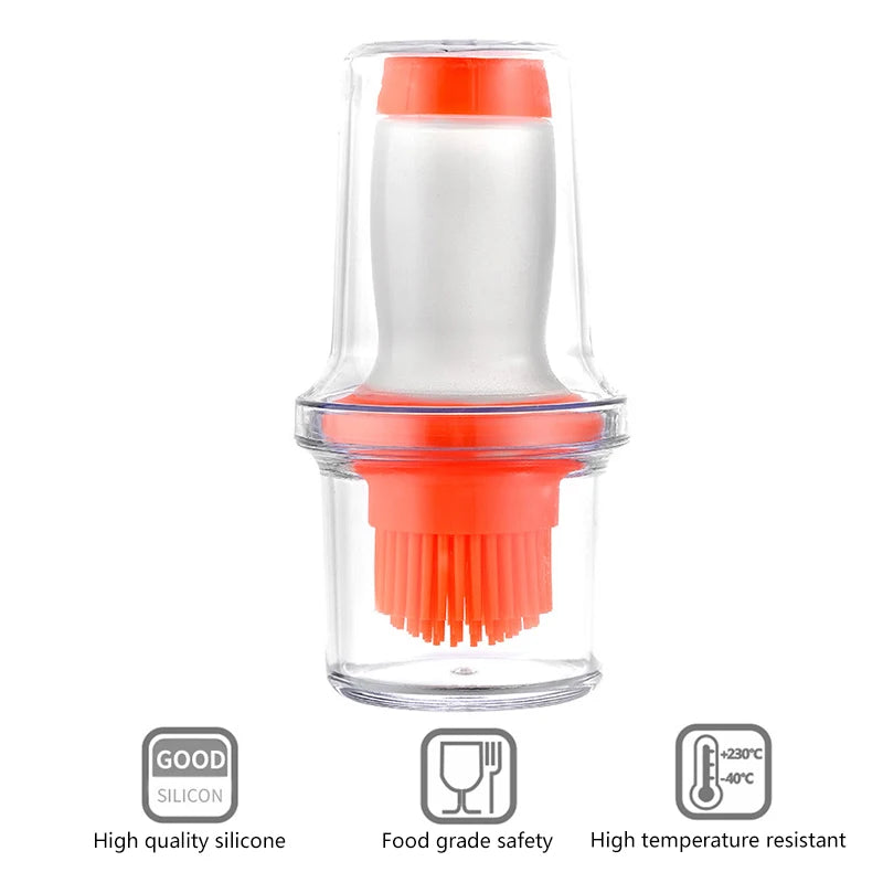 Oil Bottle with Silicone Basting Brush Pastry Basting Brush Cooking Brush for Baking ,Cooking Food,Sauce Butter Oil, Barbecue