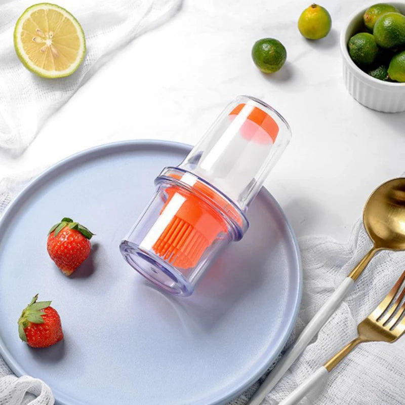 Oil Bottle with Silicone Basting Brush Pastry Basting Brush Cooking Brush for Baking ,Cooking Food,Sauce Butter Oil, Barbecue
