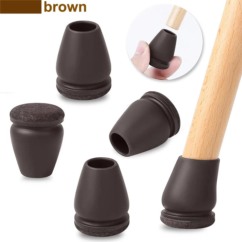 8PCS Chair Foot Cover Diagonal Leg Floor Protectors with Thick Wrap Felt Pads Silicone Furniture Table Feet Protect Floors