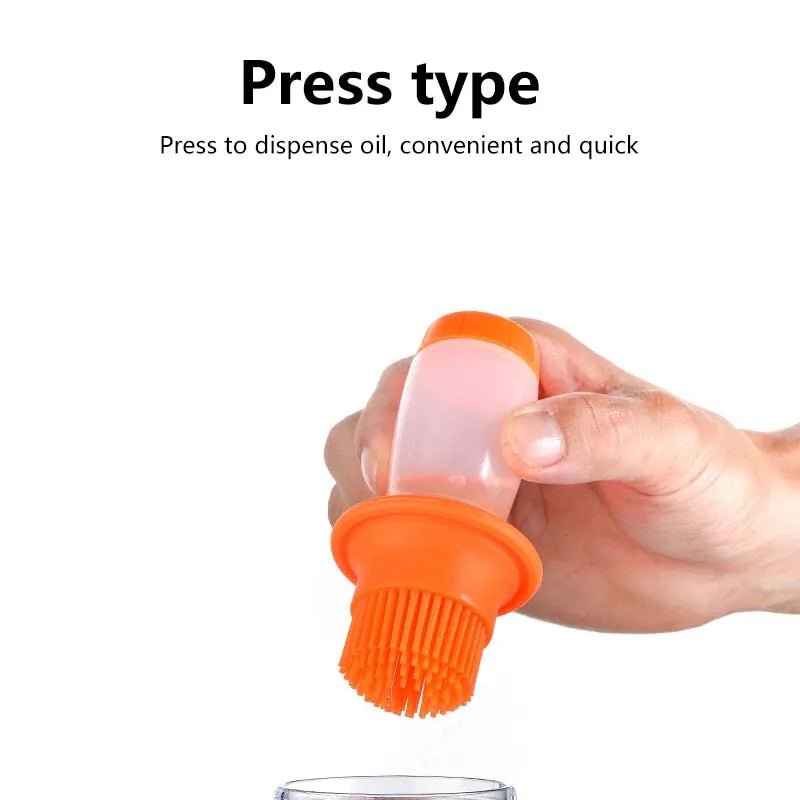 Oil Bottle with Silicone Basting Brush Pastry Basting Brush Cooking Brush for Baking ,Cooking Food,Sauce Butter Oil, Barbecue