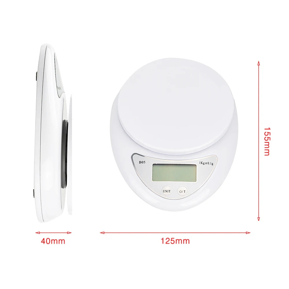 5kg/1g 1kg/0.1g Portable Digital Scale LED Electronic Scales Postal Food Measuring Weight Kitchen LED Electronic Scales