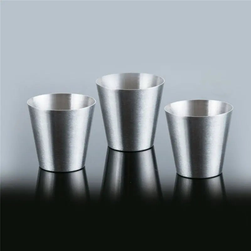 6Pcs/set Outdoor Practical Travel Stainless Steel Cups Mini Set Glasses For Whisky Wine With Case Portable Drinkware 30/70ml