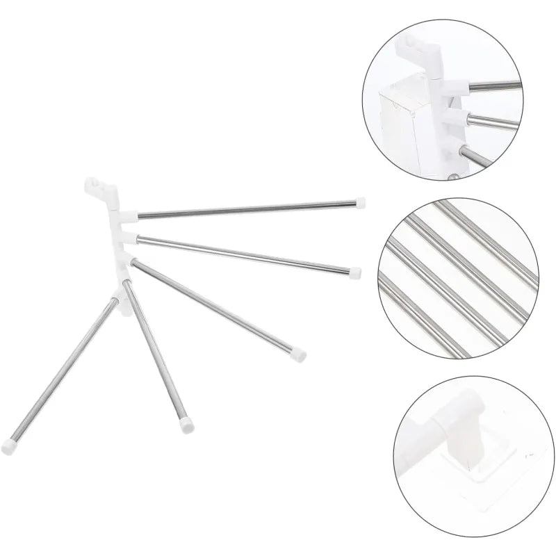 Perforation-free Bathroom Towel Rack Rotary Wall Hanging Storage Multi-layer Organizer Versatile Stylish Foldable Hanging Rod