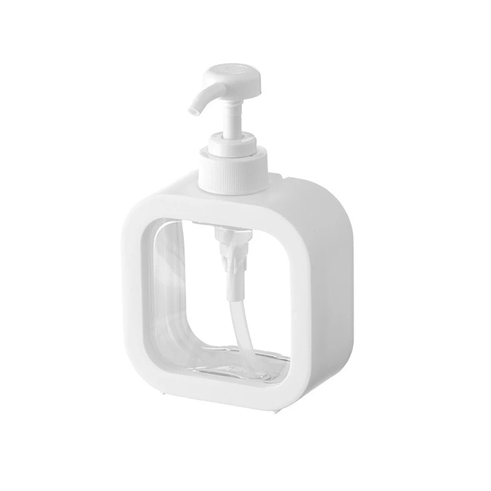 A large-capacity soap dispenser bottle, transparent visible plastic press bottle, suitable for travel, kitchen, bathroom