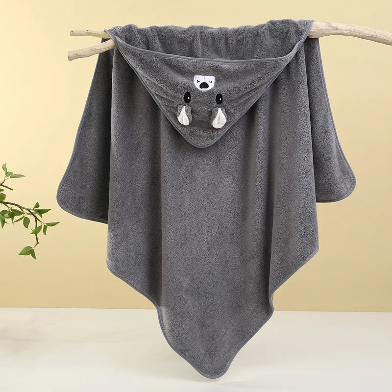 Cute Bath Towel for Baby Soft Absorbent Towel Newborn Swaddle Wrap Baby Blankets for Girls Boys