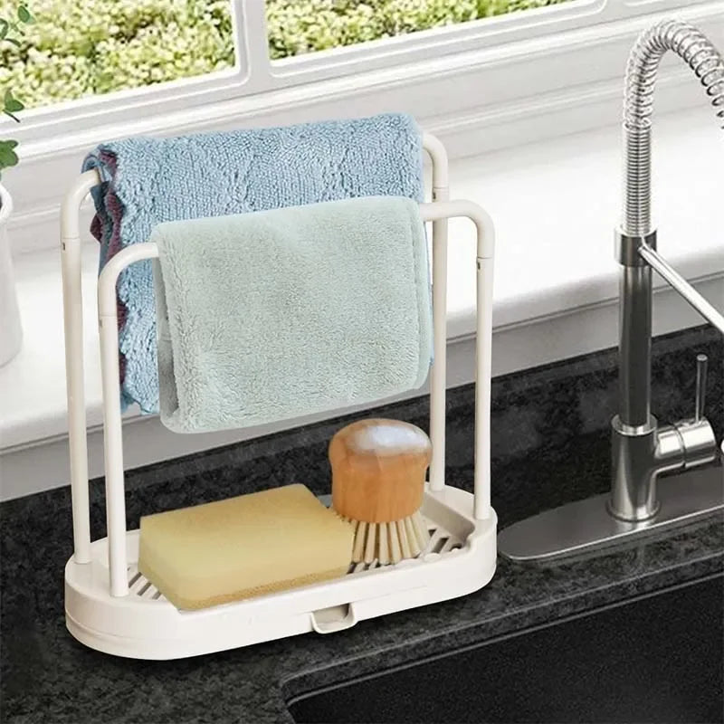 1/2/3PCS Kitchen Rag Drain Stand Kitchen Accessories Sink Drainage Shelf Sink Drain Storage Basket for Sponge Rag Wire Ball