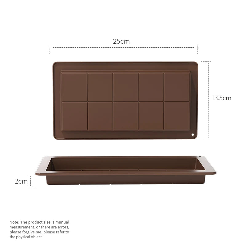 Chocolate Bar Mold Non-Stick Reusable Food Grade Silicone Break Apart Chocolate Bar Mold for Dubai Chocolate Bar Pistachio