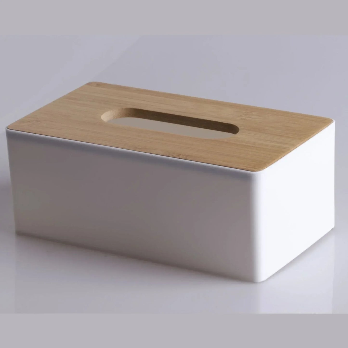 Tissue Box Table Napkin Rings Tissue case Paper Box Container Bamboo Cover Solid Wood Storage Box Home Table Decoration