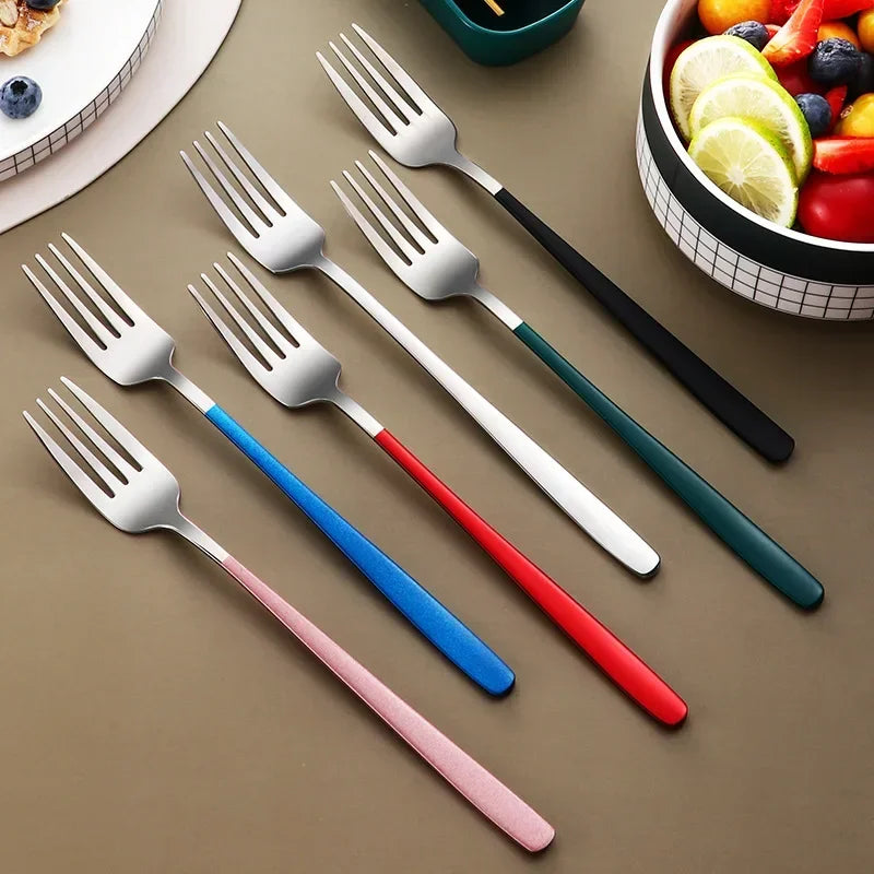 4pcs 304 Tableware Set Portable Cutlery Dinner Stainless Steel Knife Fork Spoon Chopsticks Travel Flatware With Box For New Year