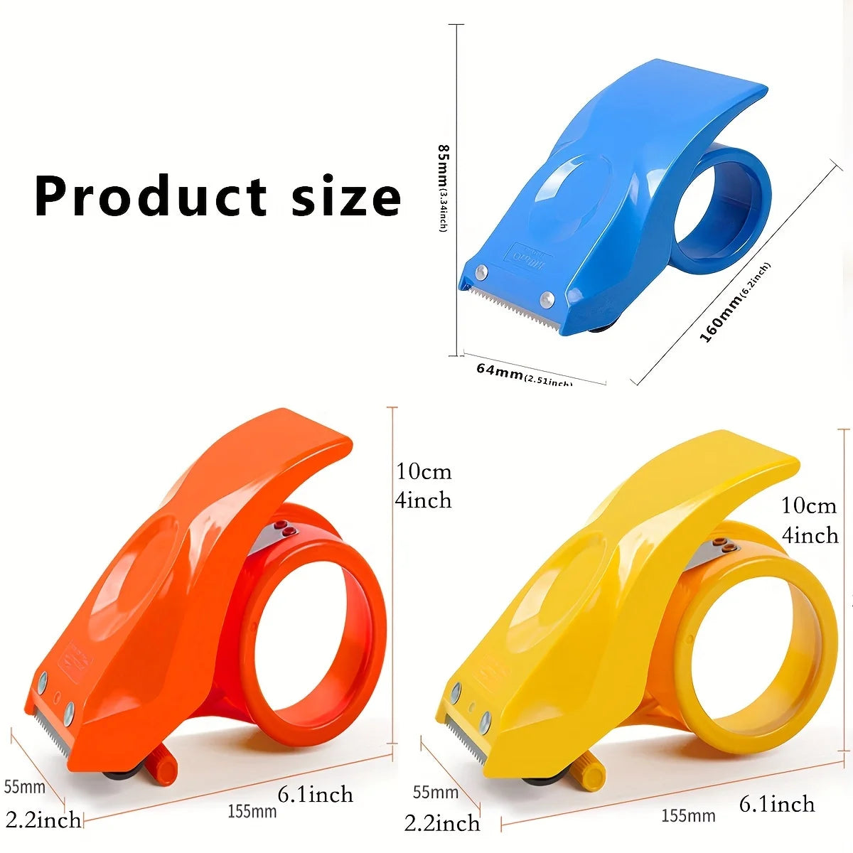 Heavy Duty Shipping Tape Dispenser,Reusable, Replaceable, Eco-Friendly Master Piece Dispenser for Pros with Patented 10° Sloped