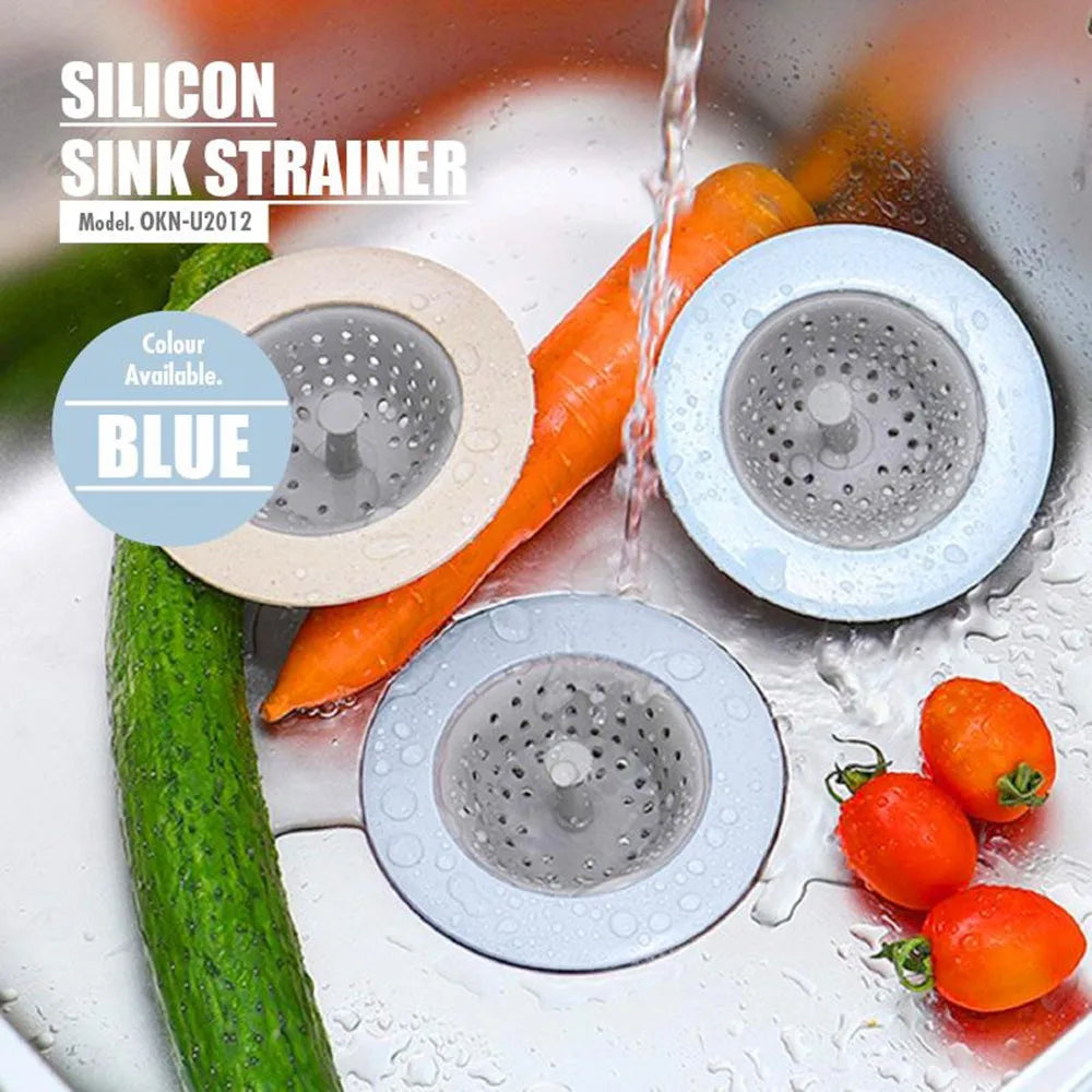 Silicone Anti-clogging Filter Portable Sink Strainer Bathroom Kitchen Tool for Drains Cover Hair Waste Plug Filter Strainer