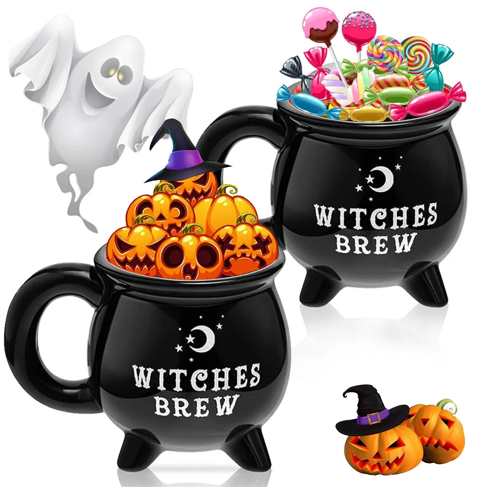 1pc, Witch Brew Coffee Mug,350ml/ 11.8oz Ceramic Coffee Cup, Water Cups,Summer Winter Drinkware,Birthday Gifts,Halloween Gift