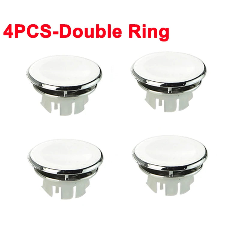 4Pcs Plastic Sink Hole Overflow Cover for Kitchen Bathroom Basin Trim Bath Drain Cap Sink Wash Basin Round Overflow Ring Plug