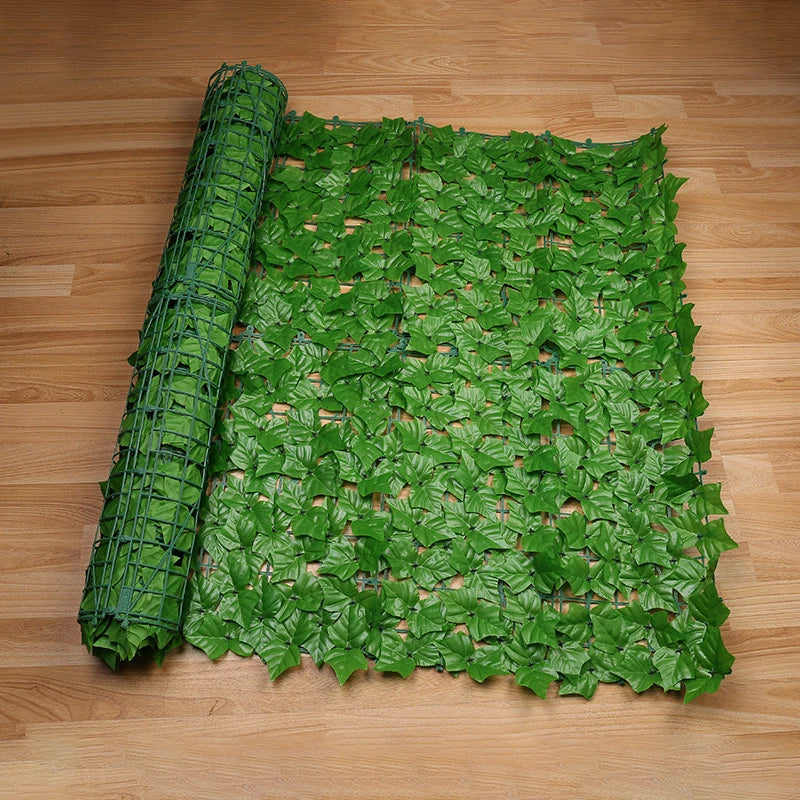 1M/3M Artificial Green Leaf Fence Panels Faux Privacy Fence Screen For Home Outdoor Garden Balcony Decoration