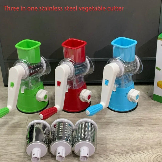 Multifunctional Roller Vegetable Cutter Hand Crank Home Kitchen Shredder Potato Grater