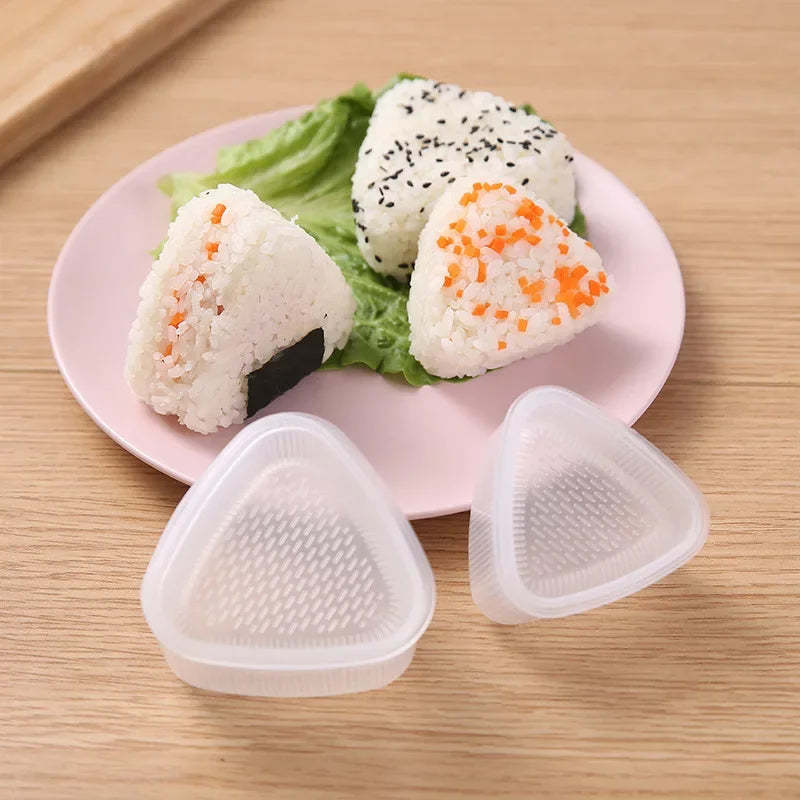 2/5pcs Plastic DIY Sushi Mold Onigiri  Triangular Rice Ball Food Press Mould Sushi Maker Tool Kimbap Bento Kitchen Accessories