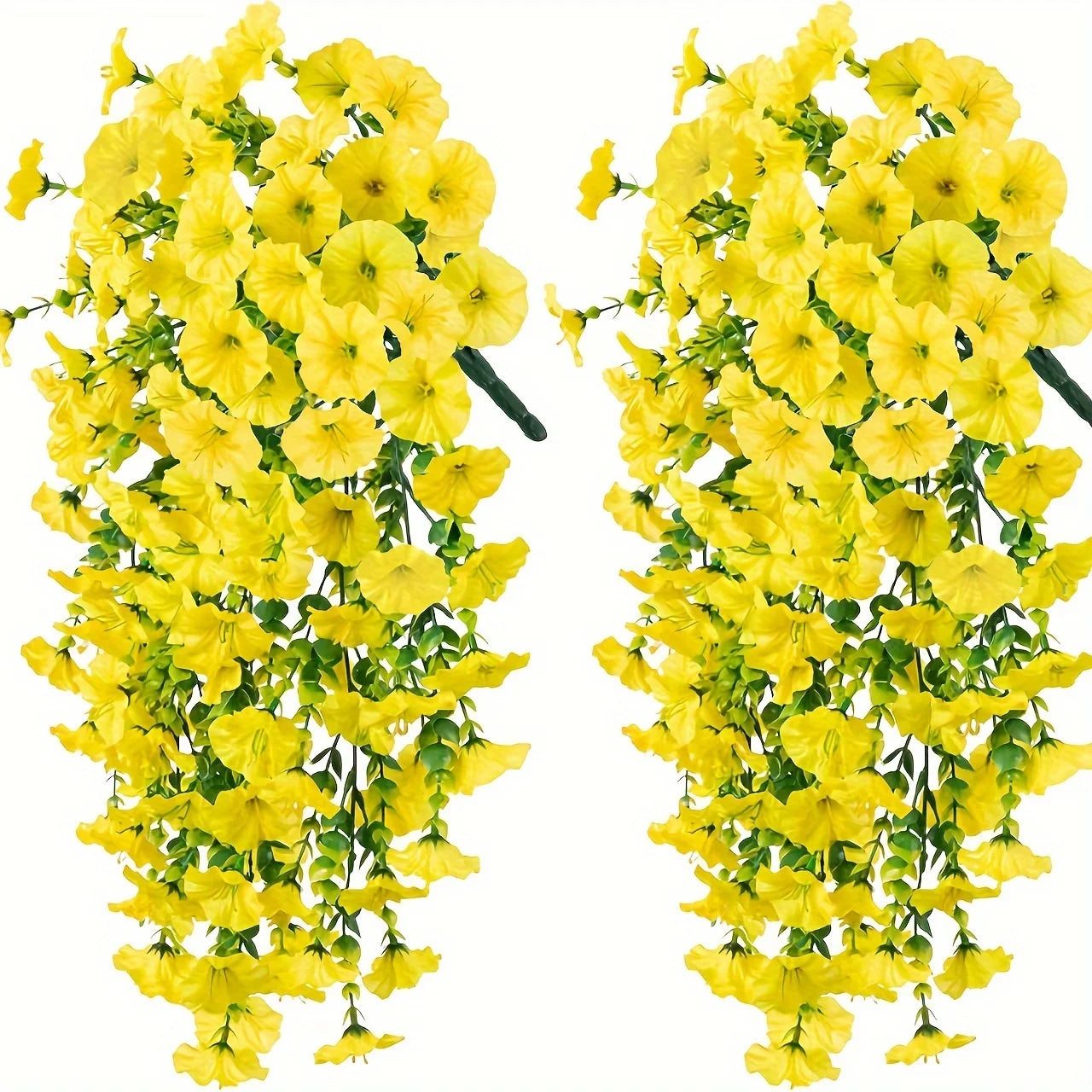 2pcs UV-Resistant Artificial Morning Glory & Eucalyptus Hanging Decor - Perfect for Home, Garden, Weddings | Versatile Outdoor
