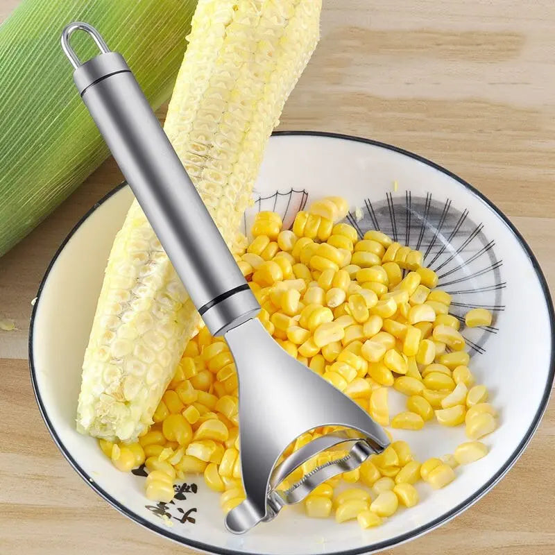 304 Stainless Steel Corn Thresher Stripper Peeler Kitchen Tool Corn Cutter Cob Peeler Stripper