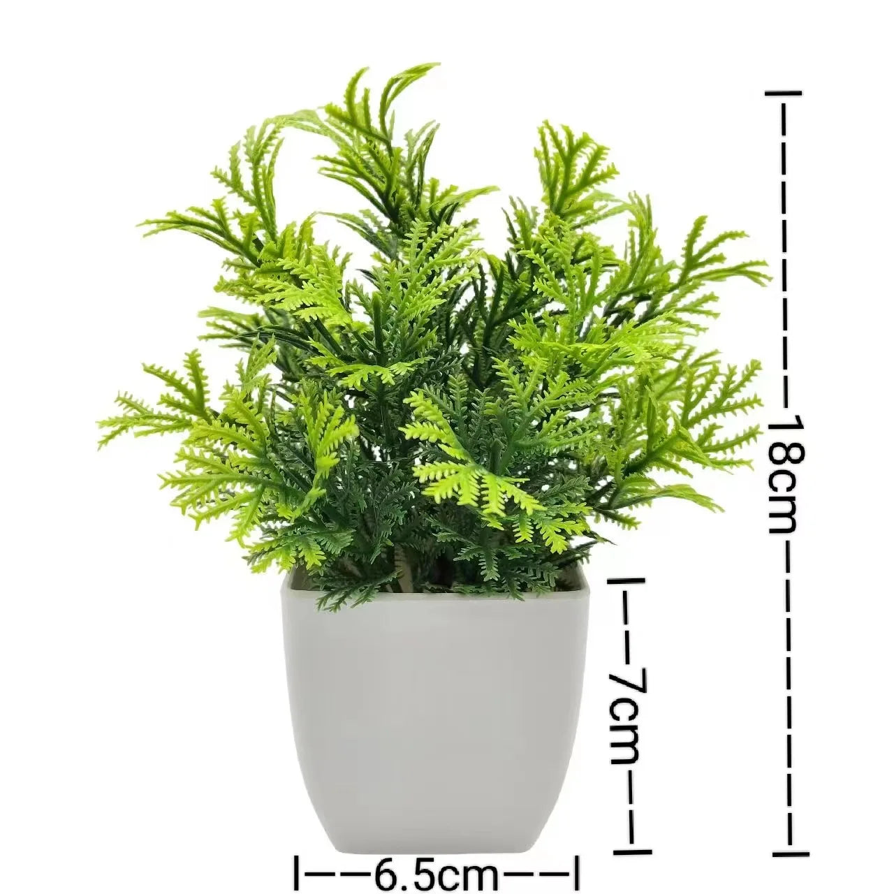 1pc Artificial Plants with Plastics Pots Perfect Greenery for Home DecorationsOffice Desk Living Room and Bedroom Decoration