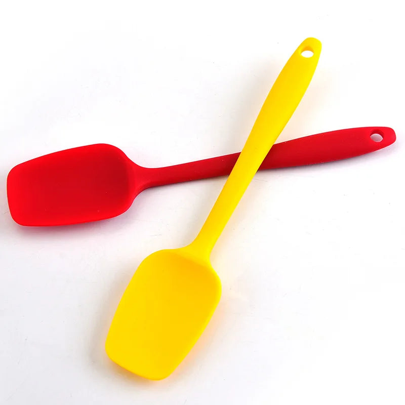 21CM Silicone Shovel Universal Heat Resistant Integrate Handle Spoon Scraper Spatula Ice Cream Cake Kitchen Tool Utensil