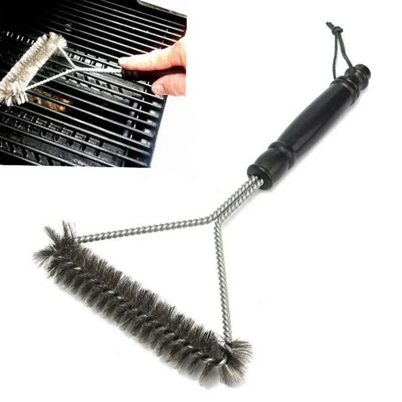 Barbecue Grill BBQ Brush Clean Tool Grill Accessories Stainless Steel Bristles Non-stick Cleaning Brushes Barbecue Accessories