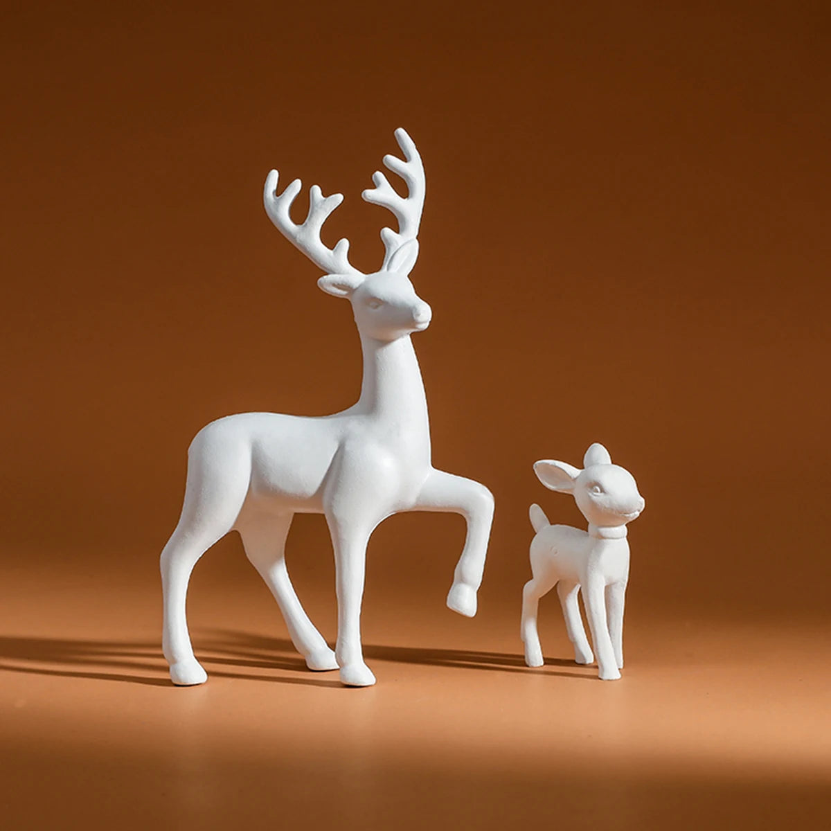 2 Pcs, Room Decor Mother Deer Cute Kids Room Decor Sculptures Kawaii Sculptures Christmas Home Decoration Fawn Figurines