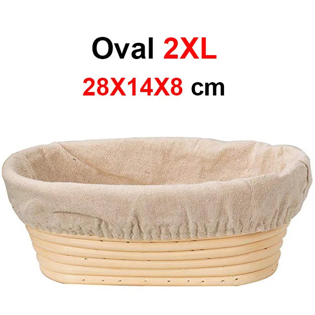 Handmade Rattan Bread Proofing Basket Natural Fermentation Sourdough Banneton Bread Basket Dough Rattan Wicker Baking Bowl