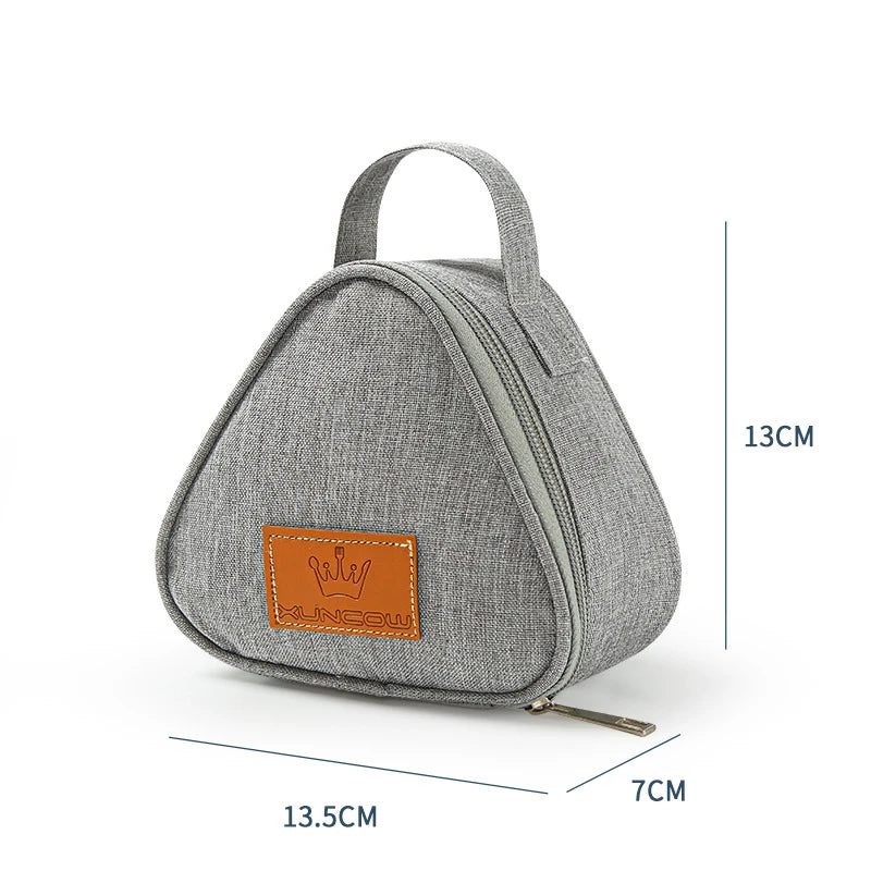 Mini Triangular Insulation Bag Aluminum Foil Thermal Cooler Lunch Tote Student Rice Ball Bag Lunch Box Bento Lunch Carry Bags