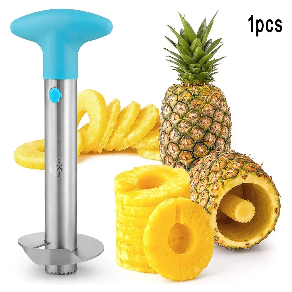 Pineapple Knife Cutter Stainless Steel Fruit Peeler Covered with Slicing Knives with Sharp Blades for Home and Kitchen Use