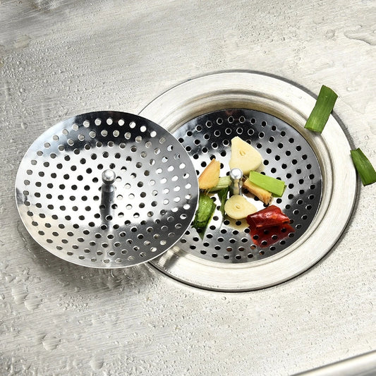 Kitchen Sink Strainer Stopper Stainless Steel Replacement Drain Filter Bathtub Hair Catcher Waste Hole Trap Bathroom Accessories