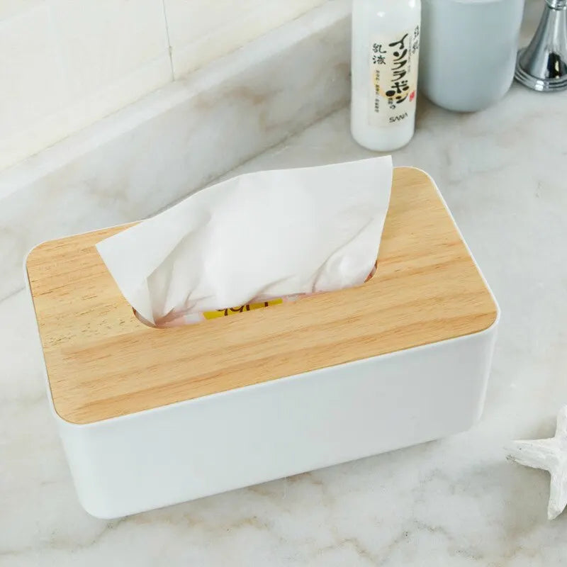 Japanese Minimalist Wooden Cover Desktop, Home Tissue Box, Storage, Paper Drawer, Car Gift