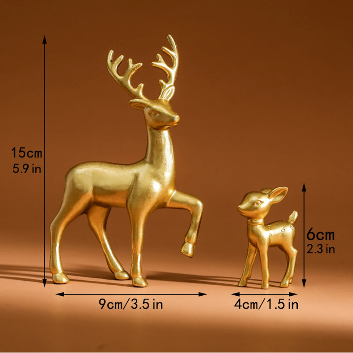 2 Pcs, Room Decor Mother Deer Cute Kids Room Decor Sculptures Kawaii Sculptures Christmas Home Decoration Fawn Figurines