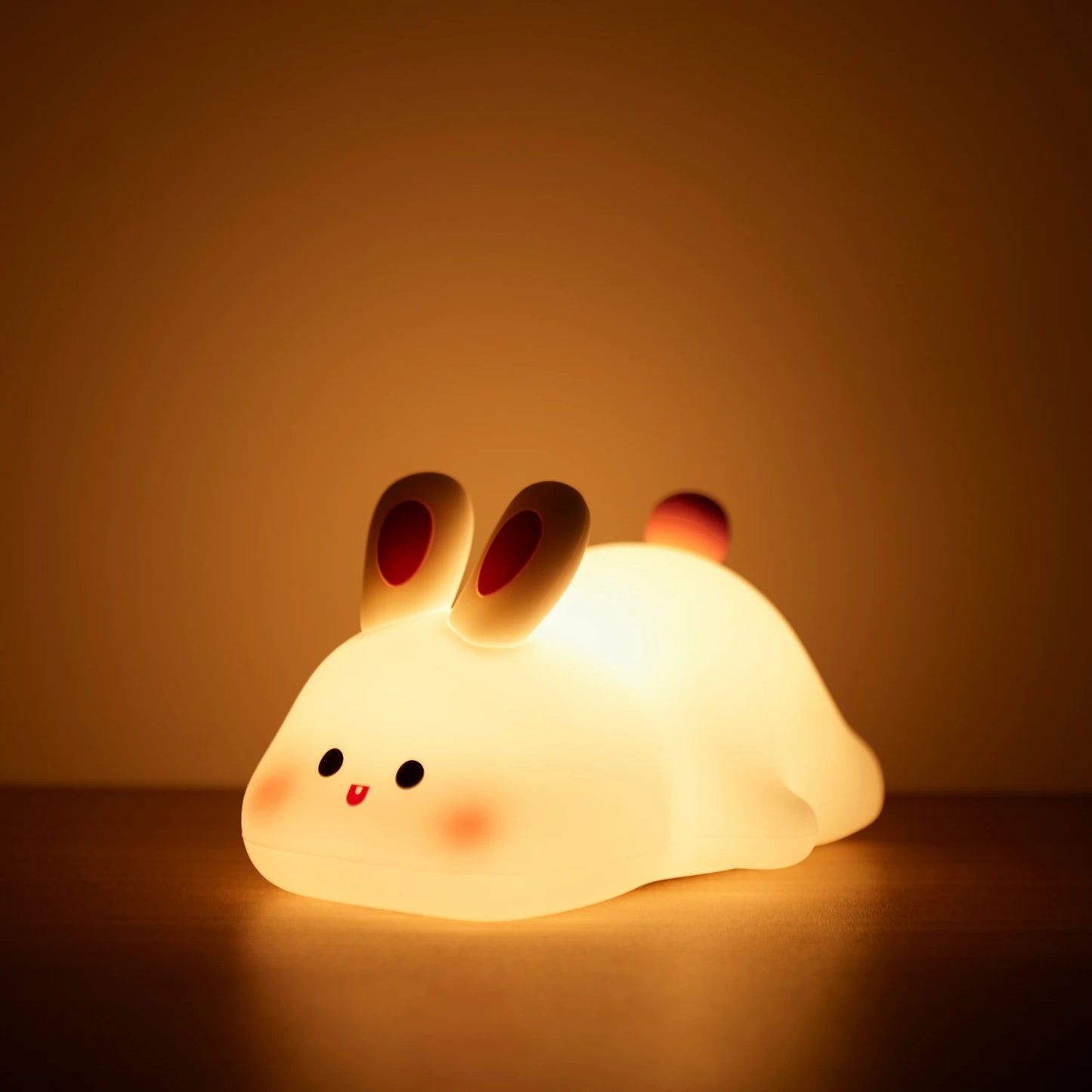 LED Night Light cute Rabbit Animal Cartoon Silicone Lamp Dimmable USB Rechargeable For Children kids bedroom gift Sleeping light