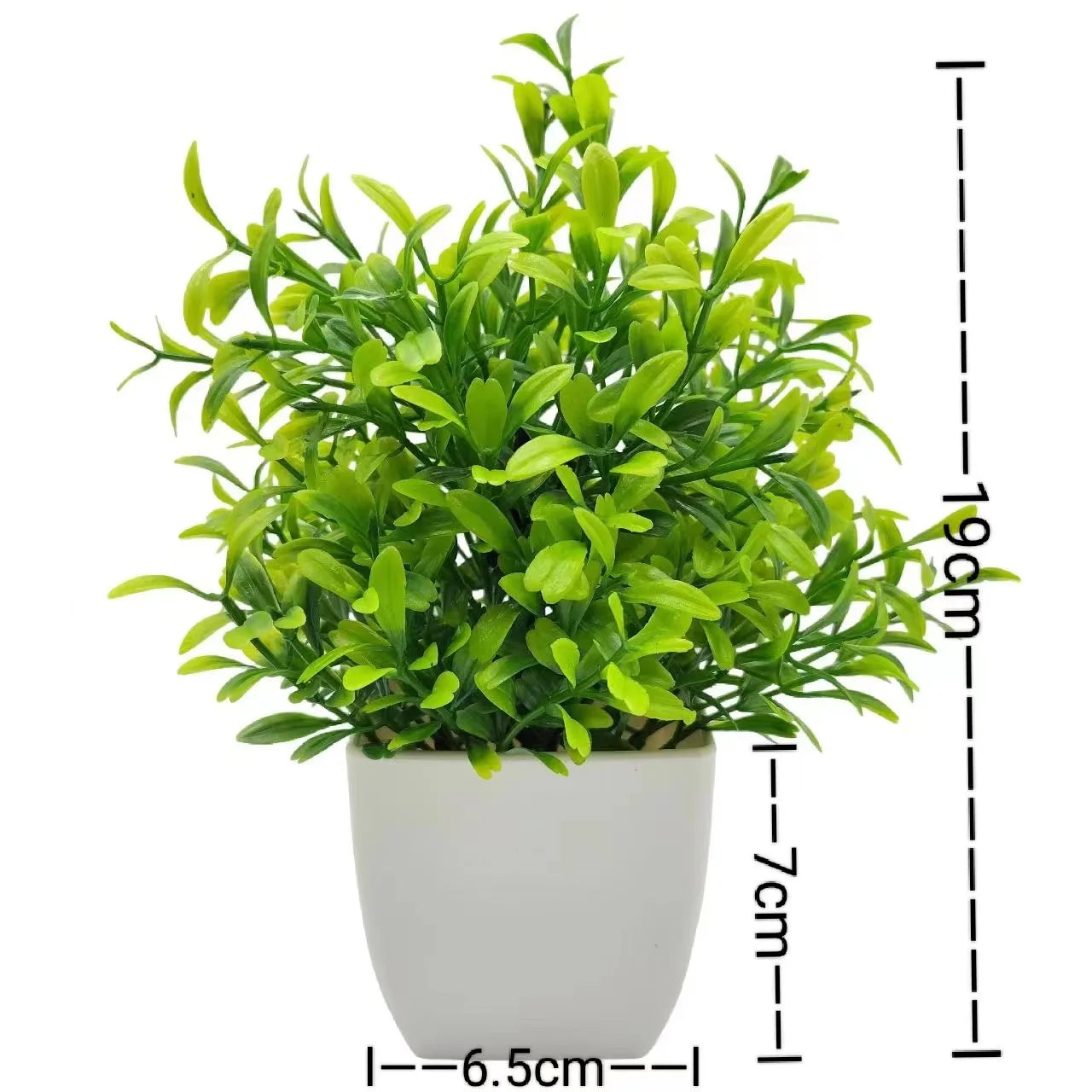 1pc Artificial Plants with Plastics Pots Perfect Greenery for Home DecorationsOffice Desk Living Room and Bedroom Decoration