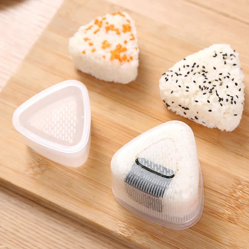 2/5pcs Plastic DIY Sushi Mold Onigiri  Triangular Rice Ball Food Press Mould Sushi Maker Tool Kimbap Bento Kitchen Accessories