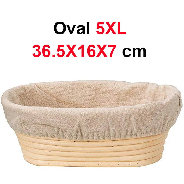 Handmade Rattan Bread Proofing Basket Natural Fermentation Sourdough Banneton Bread Basket Dough Rattan Wicker Baking Bowl
