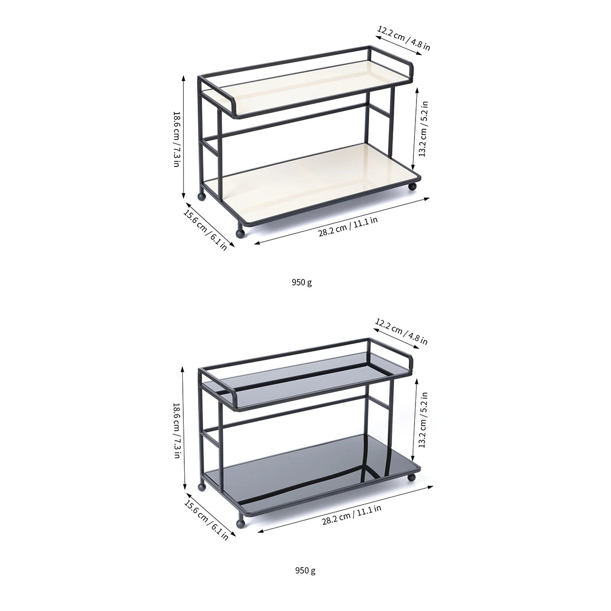 Bathroom Organizer Desktop Double-Layer Holder Stand Kitchen Bathroom Storage Shelf Countertop Cosmetic Organizer Storage Rack