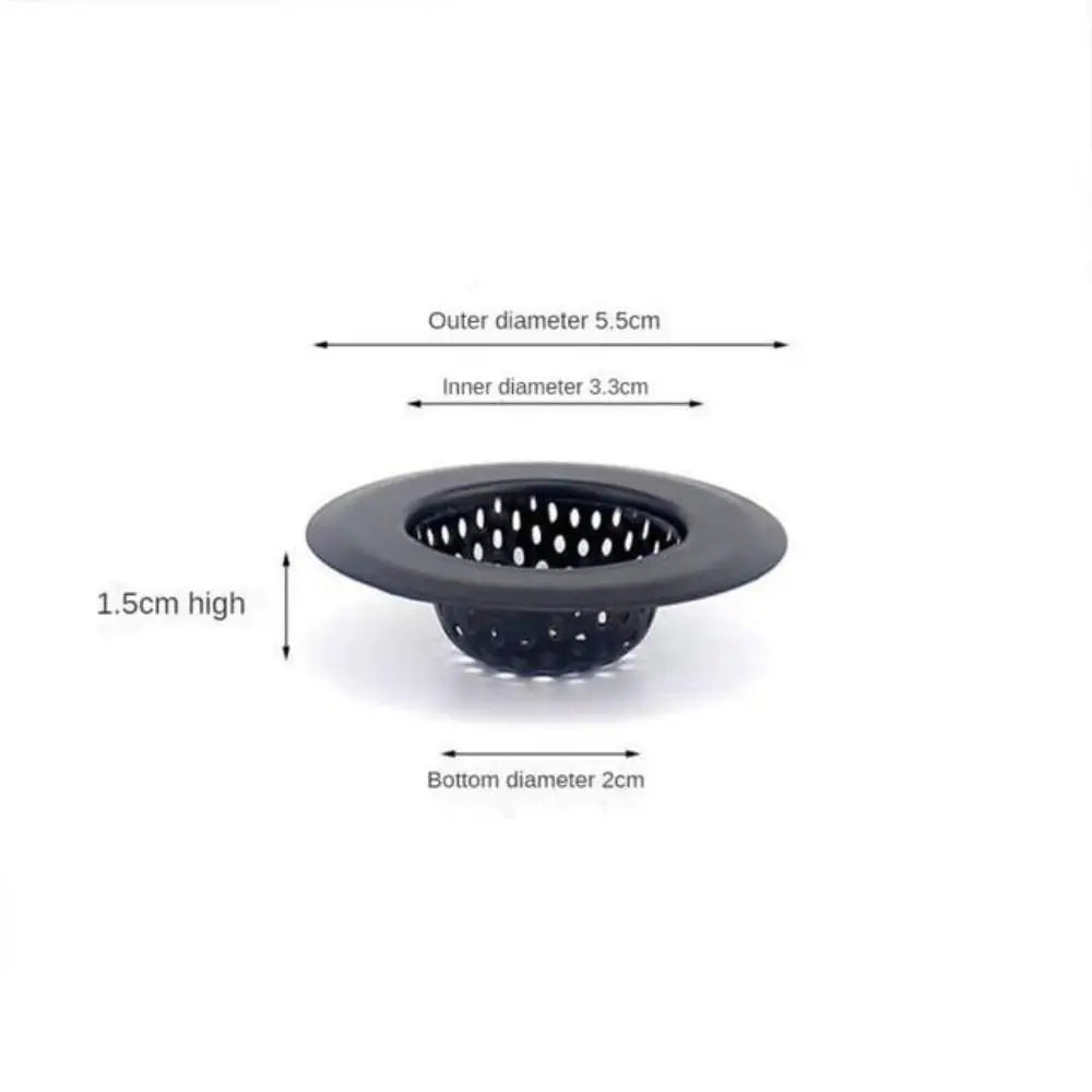 Stainless Steel Sink Strainer Black Anti Clog Mesh Trap Hair Clean Up With Handle Drain Filter Kitchen Bathroom Accessories