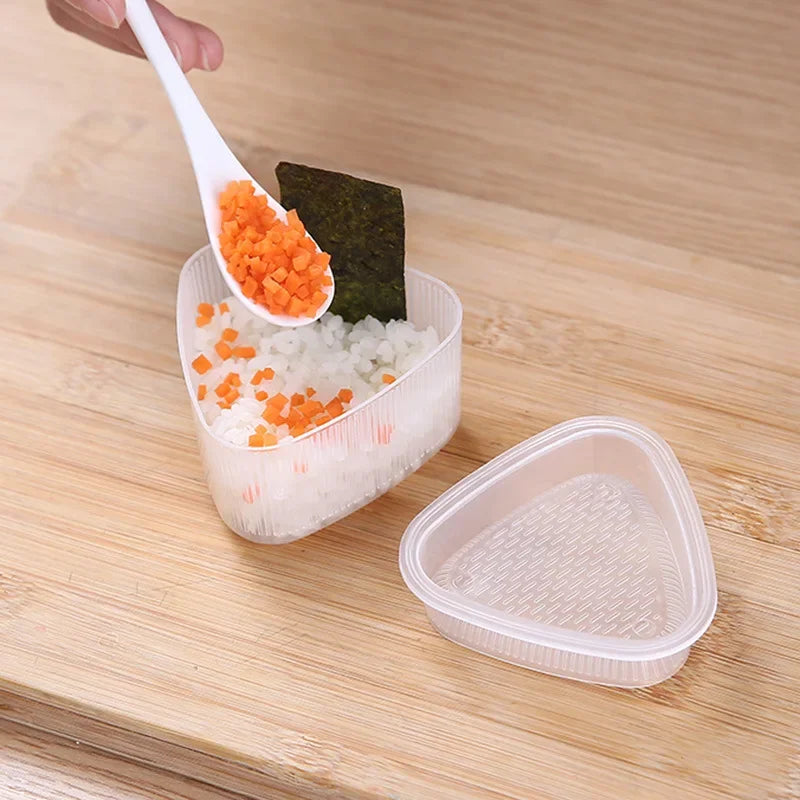 2/5pcs Plastic DIY Sushi Mold Onigiri  Triangular Rice Ball Food Press Mould Sushi Maker Tool Kimbap Bento Kitchen Accessories