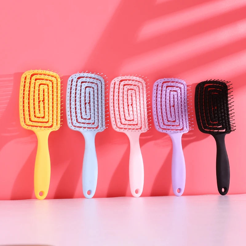 Square Hollow Massage Comb Massage Meridians Scalp Hair Styling Adjuster Quick Blow Dry Household Hair Tool