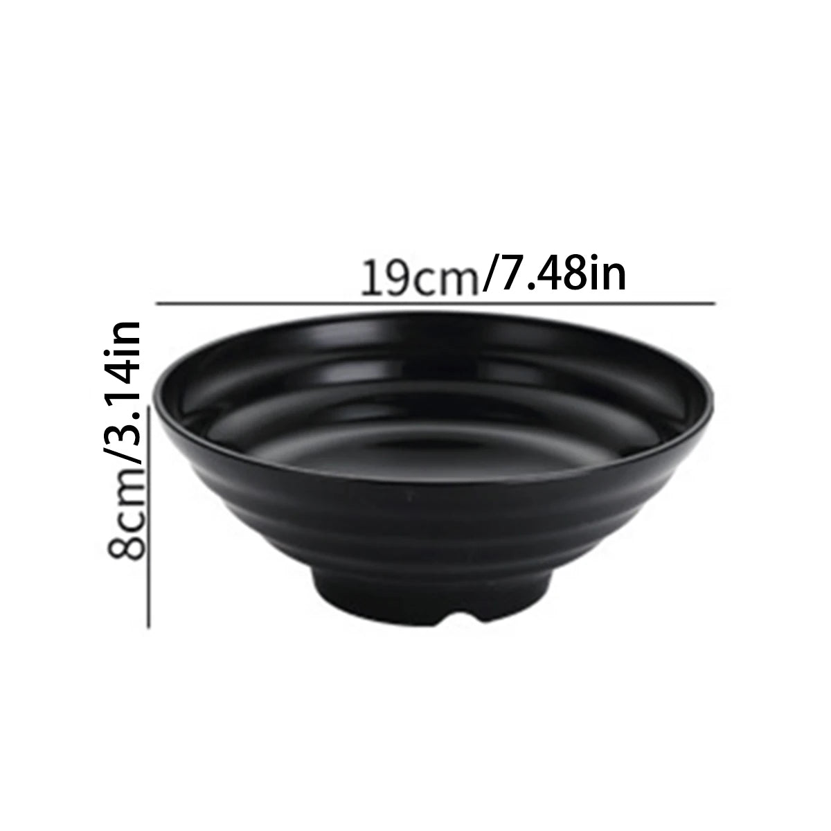 Thickened Plastic Ramen Bowl, Anti-Fall Salad Bowl, Solid Color Spicy Soup Bowl High Temperature Resistance Fashionable