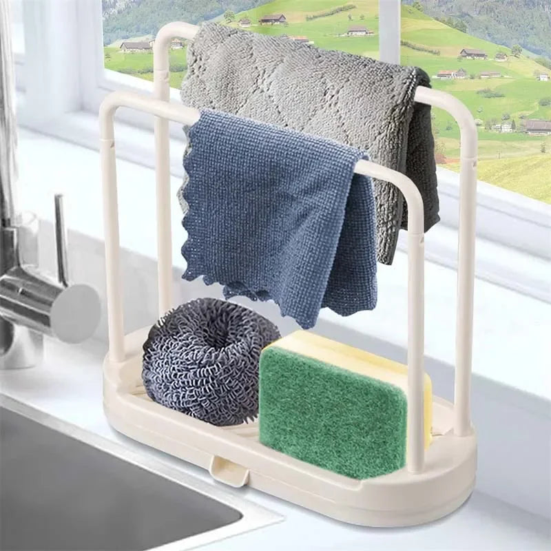 1/2/3PCS Kitchen Rag Drain Stand Kitchen Accessories Sink Drainage Shelf Sink Drain Storage Basket for Sponge Rag Wire Ball