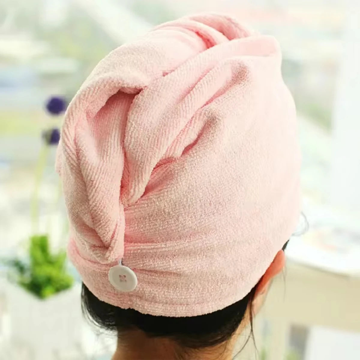 Women's dry hair towels are household items used for wiping hair, including thick and highly absorbent headscarves, quick drying