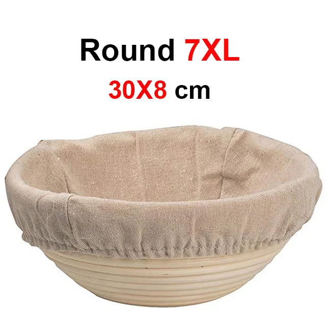 Handmade Rattan Bread Proofing Basket Natural Fermentation Sourdough Banneton Bread Basket Dough Rattan Wicker Baking Bowl
