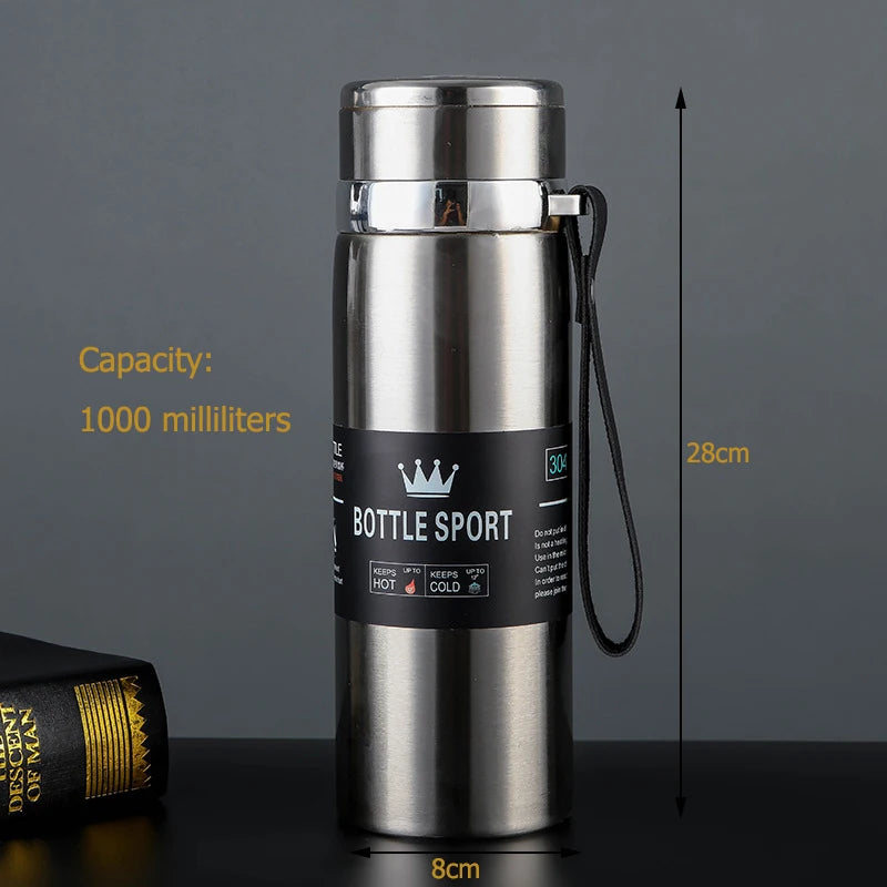 1L Thermal Water Bottle Keep Cold and Hot Water Bottle Thermos for Water Tea Coffee Vacuum Flasks Stainless Steel Thermos Bottle