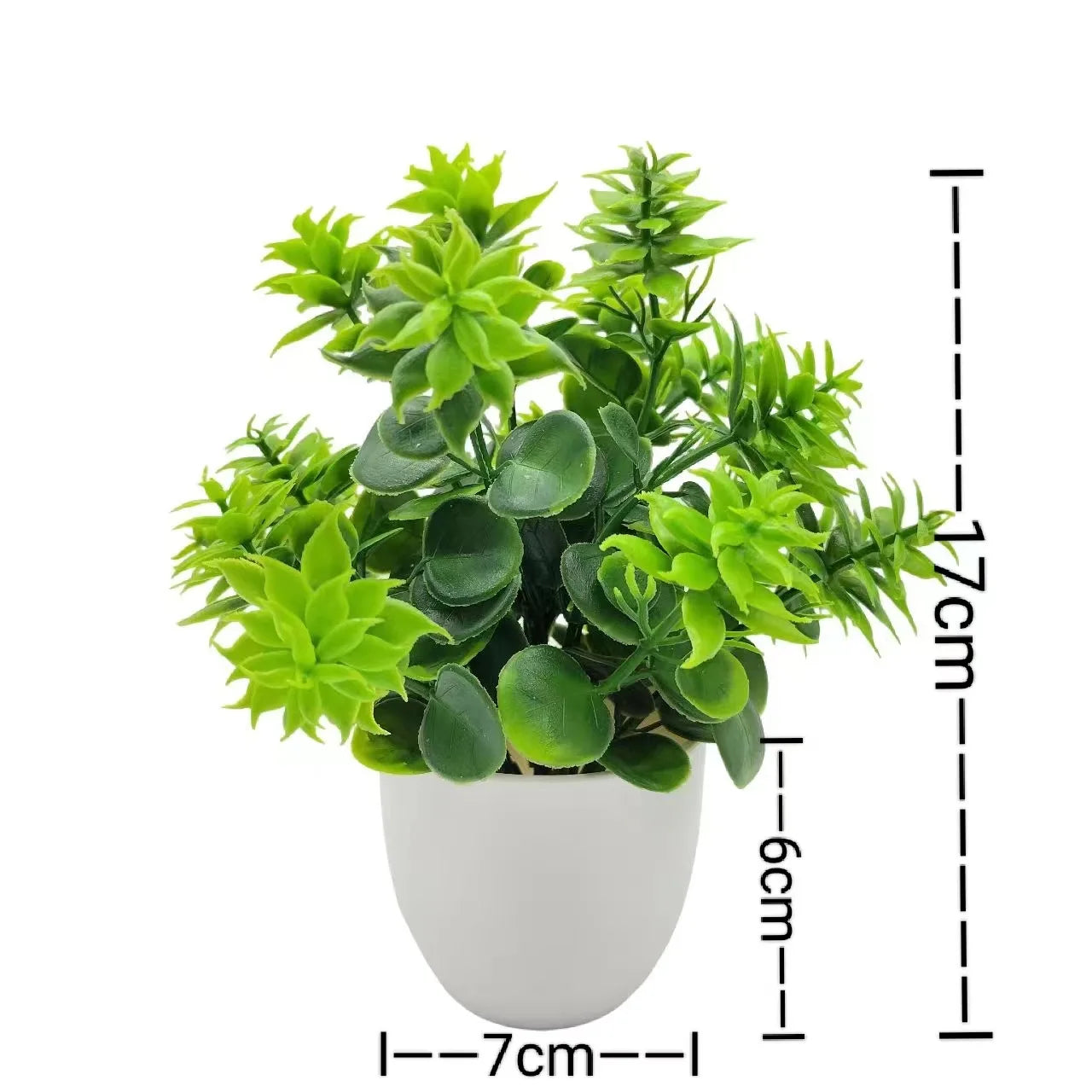 1pc Artificial Plants with Plastics Pots Perfect Greenery for Home DecorationsOffice Desk Living Room and Bedroom Decoration